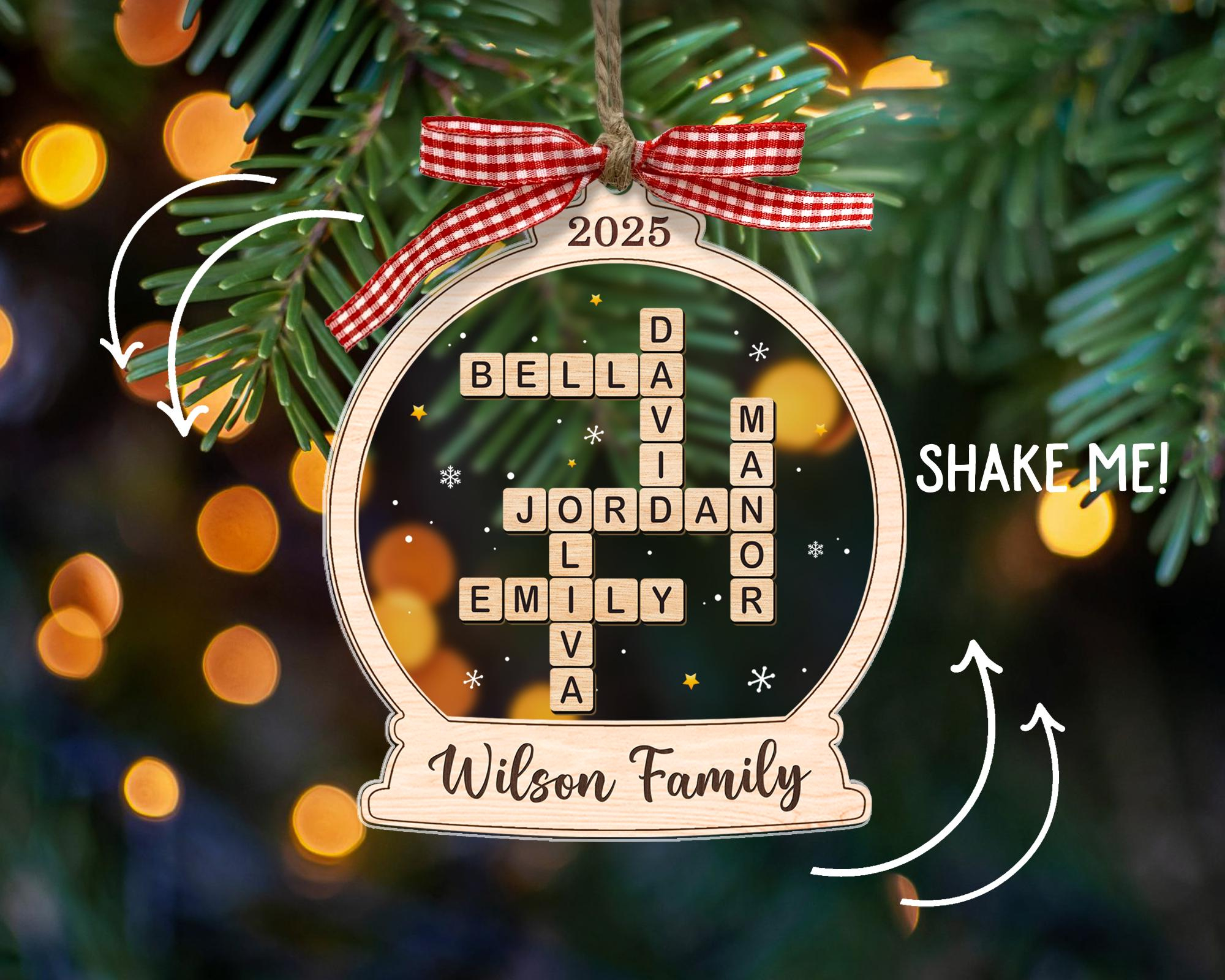 personalized christmas ornament custom family christmas ornament in christmas tree glitter crossword clue Personalized Christmas Ornament, Custom Family Christmas Ornament in Christmas Tree Glitter Crossword Clue