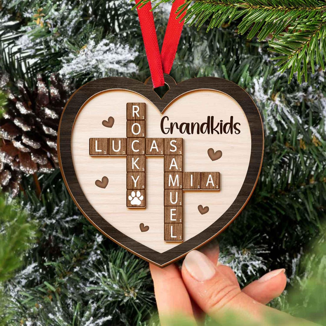 personalized crossword ornament custom grandkids ornament regarding shapes of many christmas ornaments crossword Personalized Crossword Ornament, Custom Grandkids Ornament regarding Shapes of Many Christmas Ornaments Crossword