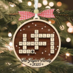 Personalized Family Crossword Christmas Ornament 2025, Custom Name With Regard To Shiny Christmas Decoration Crossword Clue