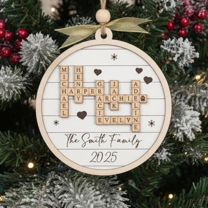 Spherical Christmas Tree Ornament Crossword Clue