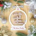 Personalized Family Name Scrabble Christmas Ornament: Acrylic Within Edible Christmas Ornament Crossword