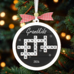 Personalized Grandparents Christmas Ornament, Scrabble Christmas In Like Many Christmas Ornaments Crossword