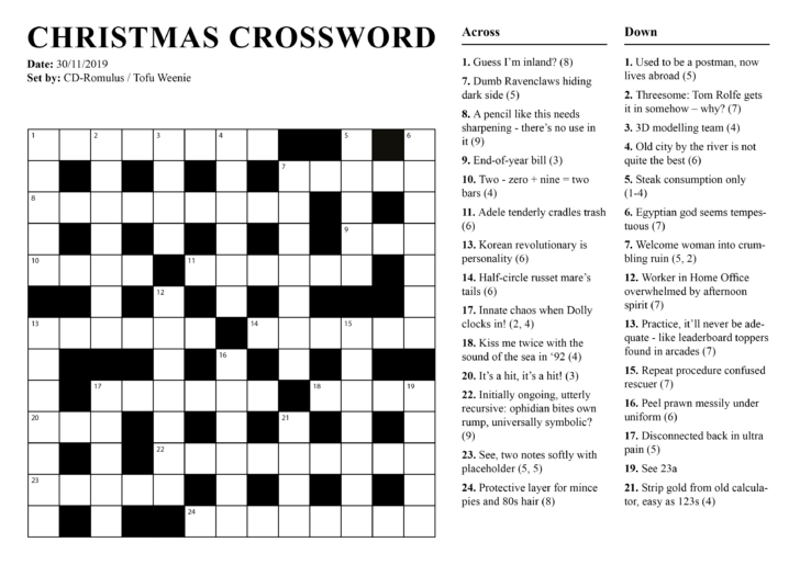 Christmas Cheer Crossword Clue Christmas Cheer Crossword Clue