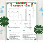 Printable Christmas Crossword Puzzle For Kids And Adults, Fun Regarding Kids Christmas Crossword Puzzle Printable