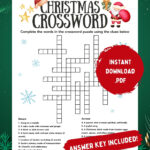 Printable Christmas Crossword Puzzle With Answer Key (Digital With Regard To Christmas In Italy Crossword Clue