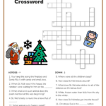 Printable Grade 7 Holidays Crossword Worksheets Download Inside The Night Before Christmas Crossword