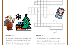 Printable Grade 7 Holidays Crossword Worksheets Download with regard to Night Before Christmas Crossword