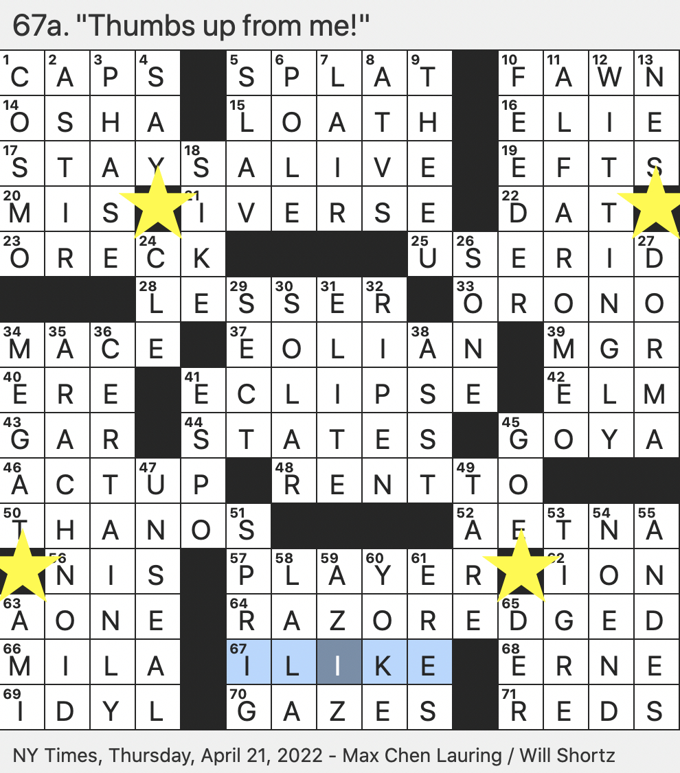 rex parker does the nyt crossword puzzle puccini aria popularized for a christmas or meteor display crossword clue Rex Parker Does The Nyt Crossword Puzzle: Puccini Aria Popularized for A Christmas Or Meteor Display Crossword Clue