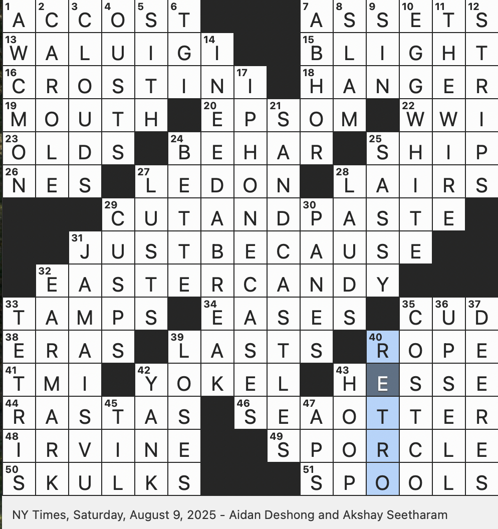 Rex Parker Does The Nyt Crossword Puzzle: Purple-Hatted Nintendo in Easter Or Passover But Not Christmas Nyt Crossword Clue