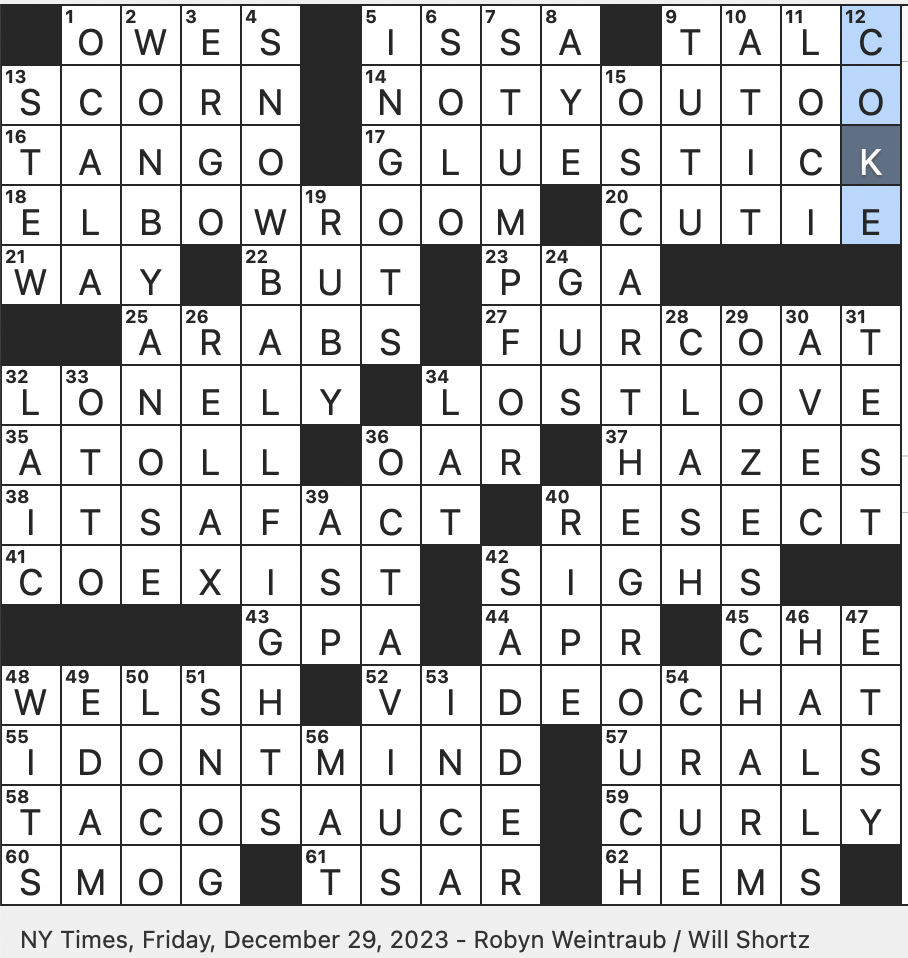 rex parker does the nyt crossword puzzle sierra follower fri 12 with regard to last christmas actress michelle crossword clue 4 letters Rex Parker Does The Nyt Crossword Puzzle: Sierra Follower / Fri 12 with regard to Last Christmas Actress Michelle Crossword Clue 4 Letters