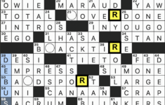 Rex Parker Does The Nyt Crossword Puzzle: State Park In The Santa pertaining to Injury/Christmas Entree Crossword Clue