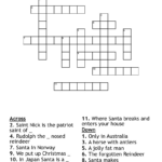 Santa Around The World Crossword   Wordmint Intended For Christmas Saint Crossword Clue