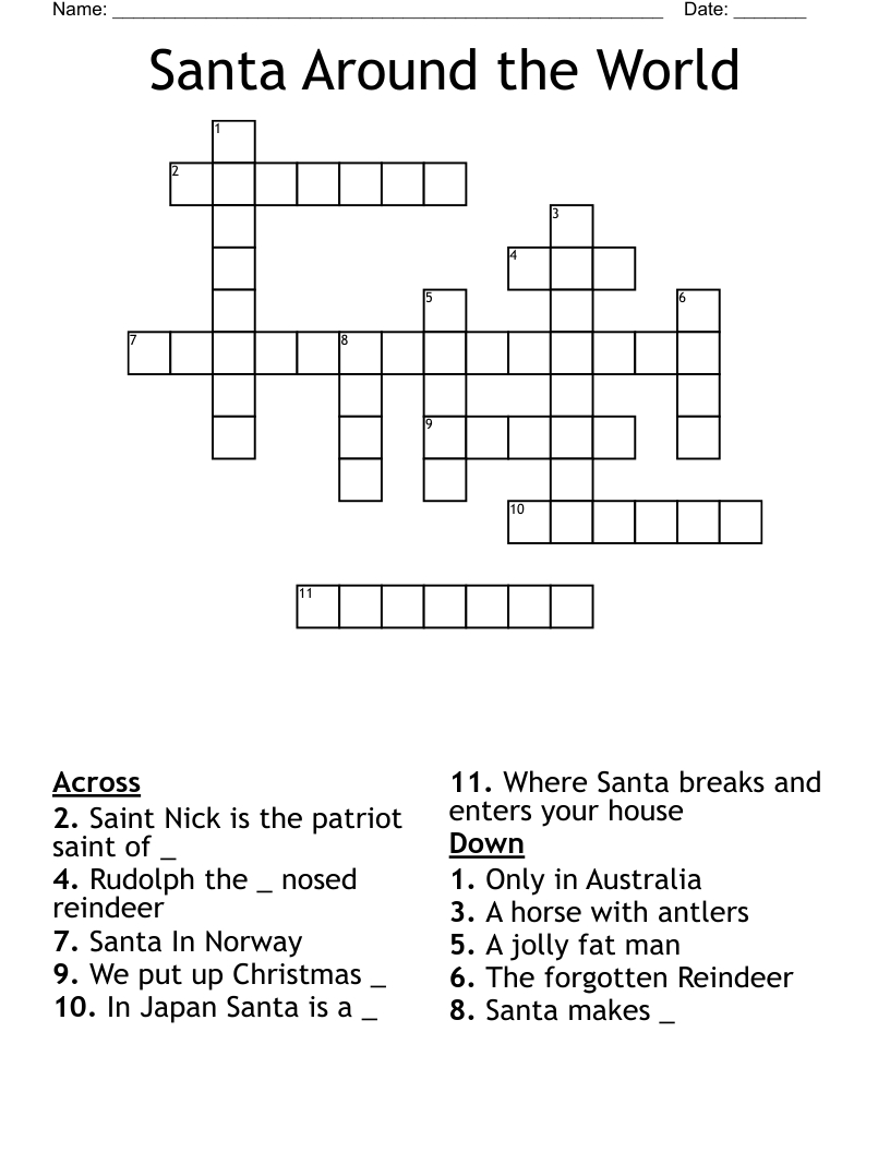 santa around the world crossword wordmint intended for christmas saint crossword clue Santa Around The World Crossword - Wordmint intended for Christmas Saint Crossword Clue