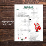 Santa Claus Crossword Puzzle: Christmas Party Game (Digital Regarding Father Christmas Crossword Clue