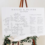 Sip And Solve Extra Large Custom Wedding Crossword, Sip And Solve For Christmas Stamp Pair Crossword