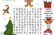 Stock-Vektorgrafik „Easy Word Search Crossword Puzzle 'Christmas in Christmas Word Searches And Crossword Puzzle