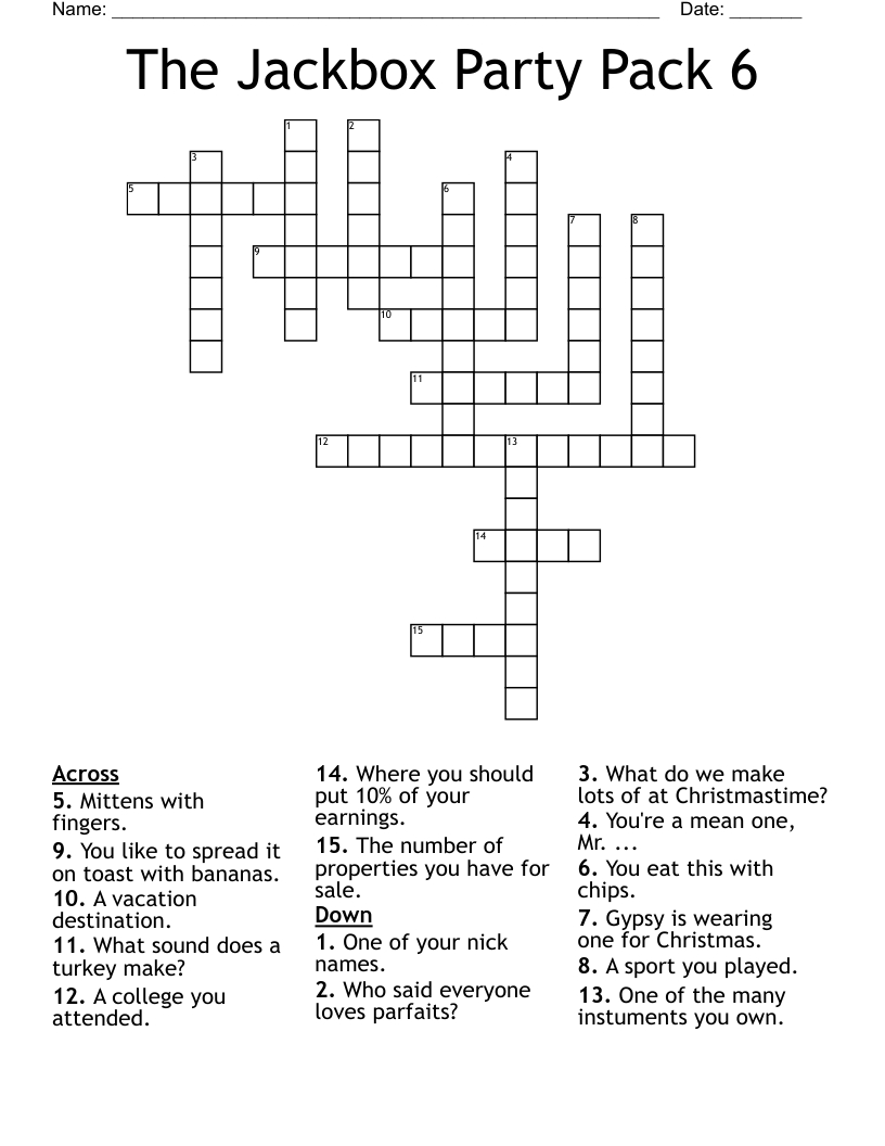 the jackbox party pack 6 crossword wordmint inside christmas time sale crossword The Jackbox Party Pack 6 Crossword - Wordmint inside Christmas Time Sale Crossword