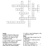 The Nightmare Before Christmas Crossword   Wordmint With Regard To Nightmare Before Christmas Crossword
