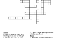 The Nightmare Before Christmas Crossword - Wordmint with regard to Nightmare Before Christmas Crossword