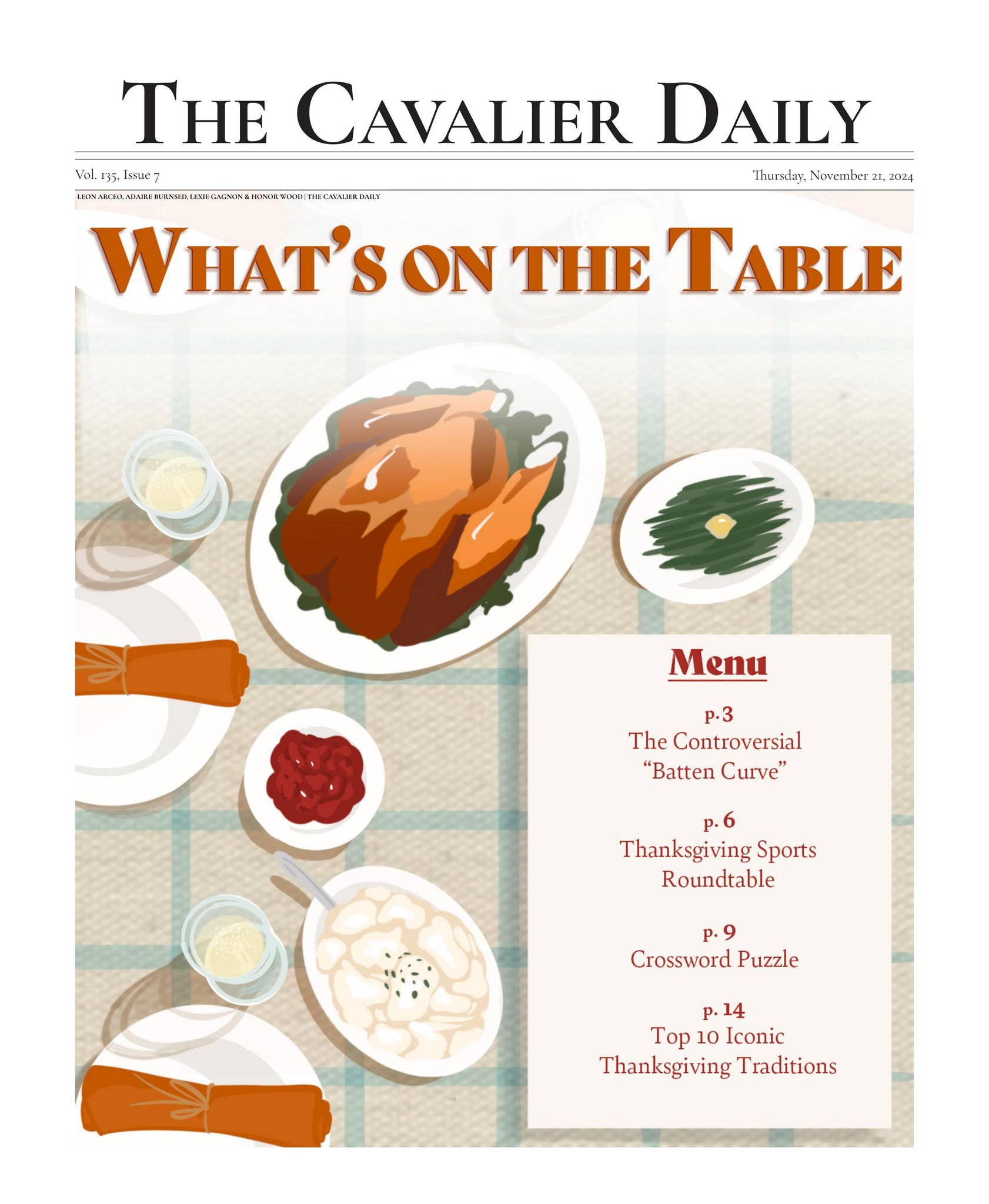 thursday november 21 2024the cavalier daily issuu within christmas dinner centerpiece crossword clue 3 letters Thursday, November 21, 2024The Cavalier Daily - Issuu within Christmas Dinner Centerpiece Crossword Clue 3 Letters