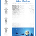 Twas The Night Before Christmas Word Search For Twas The Night Before Christmas Crossword Puzzle