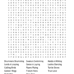 Twelve Days Of Christmas Crossword   Wordmint In Twelve Days Of Christmas Crossword