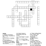 Twelve Days Of Christmas Crossword   Wordmint With 12 Days Of Christmas Crossword