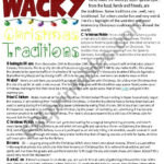 Wacky Christmas Traditions( Reading+Writing,Answer Key Is Included In Hiding The Christmas Tradition In Norway Crossword