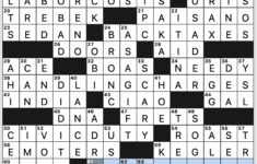 Wednesday, December 22, 2021 | Diary Of A Crossword Fiend throughout Felt In The Christmas Spirit Crossword