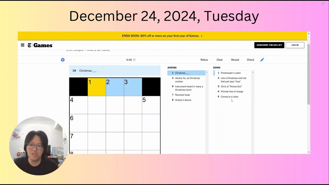 Wordle, The Mini, Plusword, And Keyword | December 24, 2024 inside Hanker For As Christmas Cookies Crossword